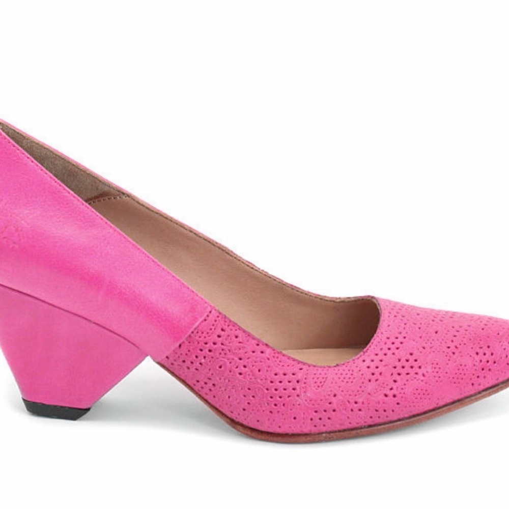 NIB john fluevog Ambition heel pink floral 10.5 M - Picture 4 of 7